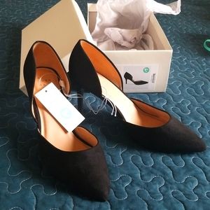 NWT Black Suede Pumps High Heels